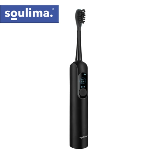 Електрична зубна щітка Soulima X800 90000 об/хв 6 насадок Black (5900779961487)