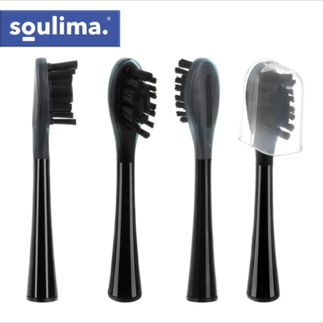 Електрична зубна щітка Soulima X800 90000 об/хв 6 насадок Black (5900779961487)