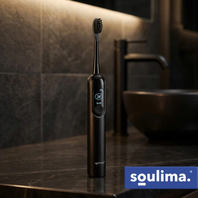 Електрична зубна щітка Soulima X800 90000 об/хв 6 насадок Black (5900779961487)
