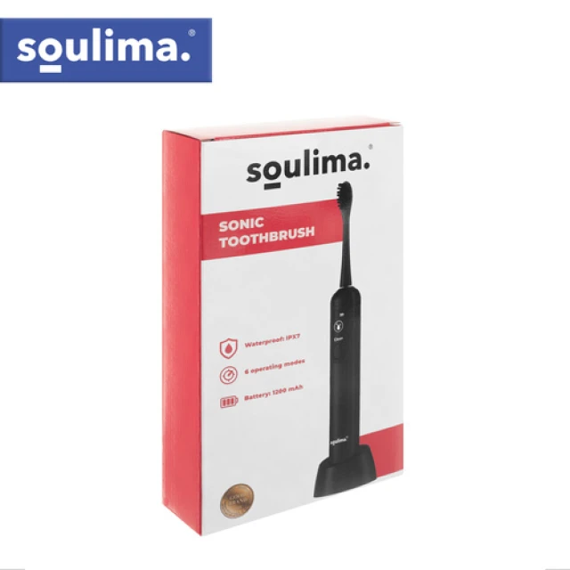 Електрична зубна щітка Soulima X800 90000 об/хв 6 насадок Black (5900779961487)