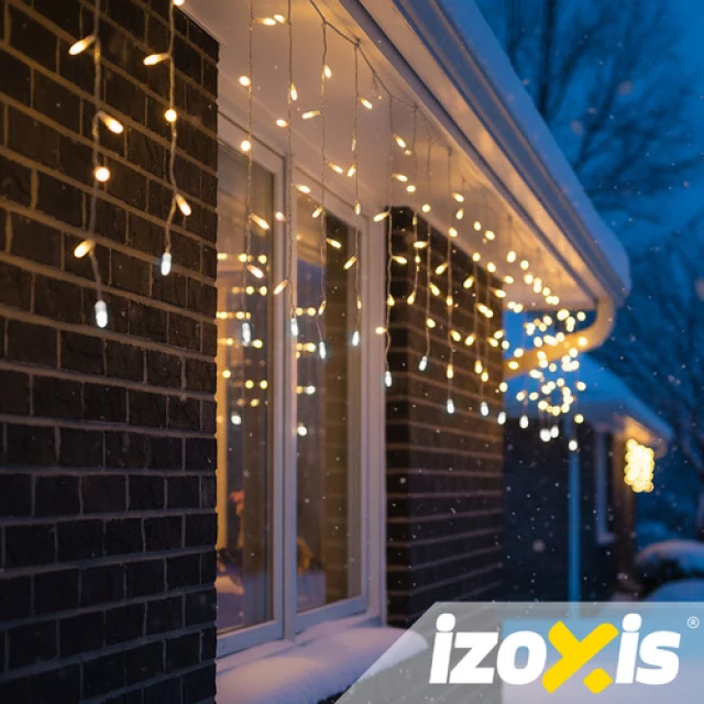 Світлодіодна гірлянда Izoxis 100 LED 6 м Warm White IP44 (5900779961494)