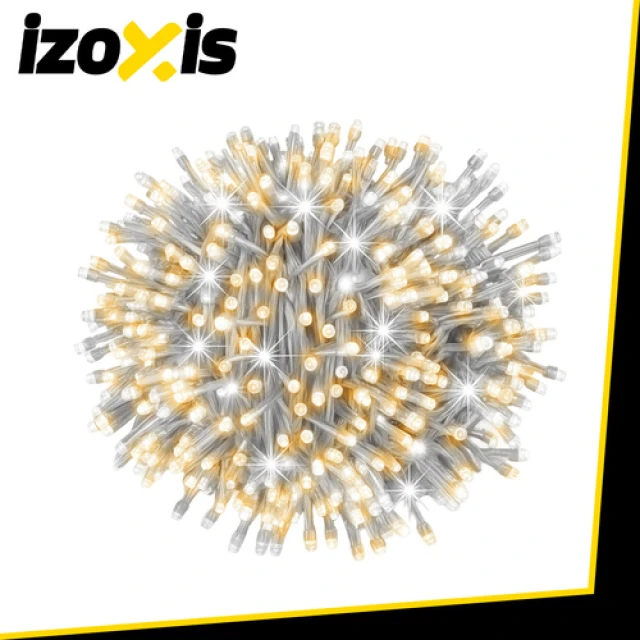 Світлодіодна гірлянда Izoxis 100 LED 6 м Warm White IP44 (5900779961494)