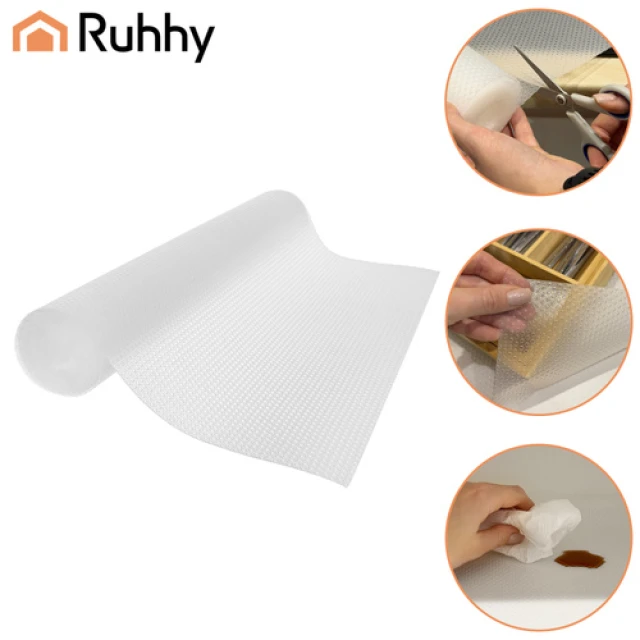 Протиковзкий килимок для шухляд Ruhhy 500x50 см White (5900779961579)
