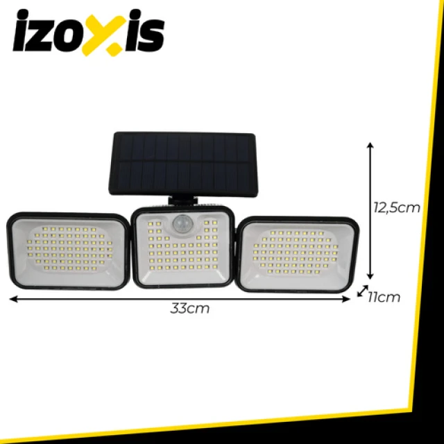 Світильник садовий сонячний Izoxis 180 LED з датчиком руху IP65 (5900779961609)