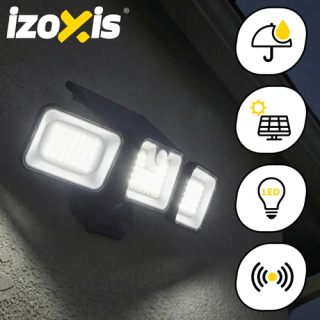Світильник садовий сонячний Izoxis 180 LED з датчиком руху IP65 (5900779961609)