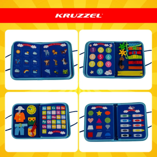 Развивающая сенсорная книжка-манипуляция Kruzzel Blue (5900779961623)