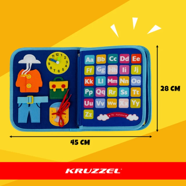 Развивающая сенсорная книжка-манипуляция Kruzzel Blue (5900779961623)