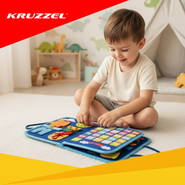 Развивающая сенсорная книжка-манипуляция Kruzzel Blue (5900779961623)
