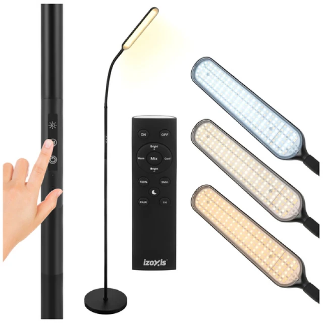 Торшер Izoxis LED 180 см з пультом ДК і таймером Black (5900779961630)