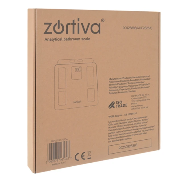 Ваги підлогові Zortiva аналіз складу тіла (5900779961647)