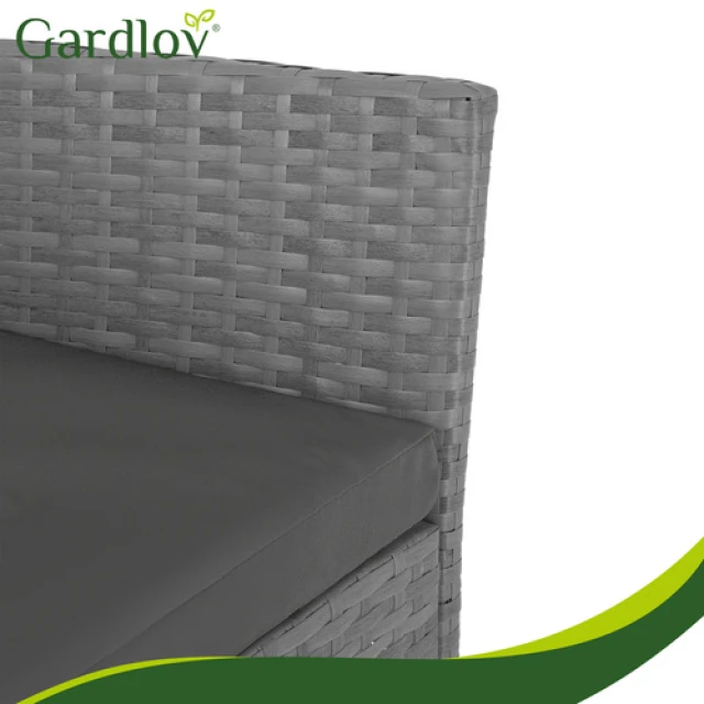 Комплект садових меблів з техноротангу диван + Gardlov 2 крісла + стіл Anthracite (5900779961739)