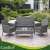 Комплект садових меблів з техноротангу диван + Gardlov 2 крісла + стіл Anthracite (5900779961739)