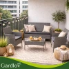 Комплект садових меблів з техноротангу диван + Gardlov 2 крісла + стіл Anthracite (5900779961739)