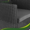 Комплект садових меблів з техноротангу диван + Gardlov 2 крісла + стіл Black (5900779961746)