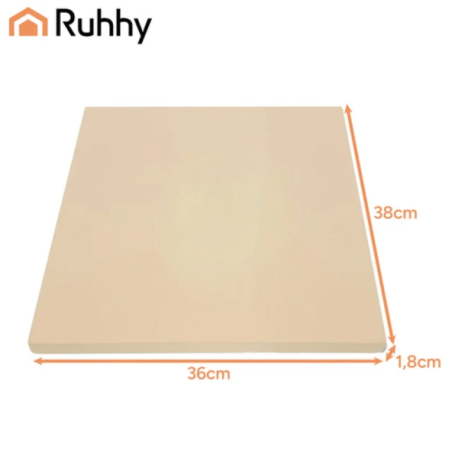 Камінь для піци Ruhhy 38x36 см з бамбуковою лопаткою кордієрит (5900779961784)