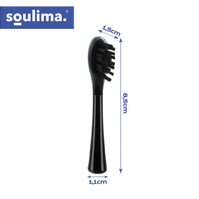 Насадки для зубної щітки Soulima 2 шт Black (5900779961838)