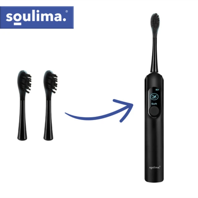 Насадки для зубної щітки Soulima 2 шт Black (5900779961838)