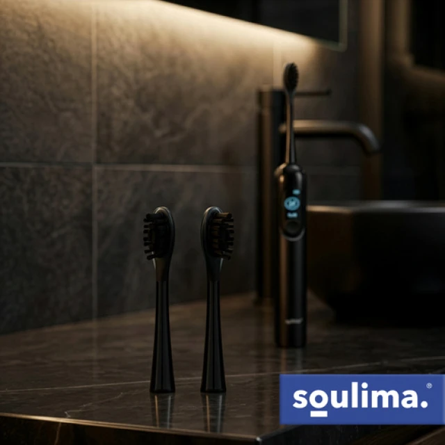 Насадки для зубної щітки Soulima 2 шт Black (5900779961838)