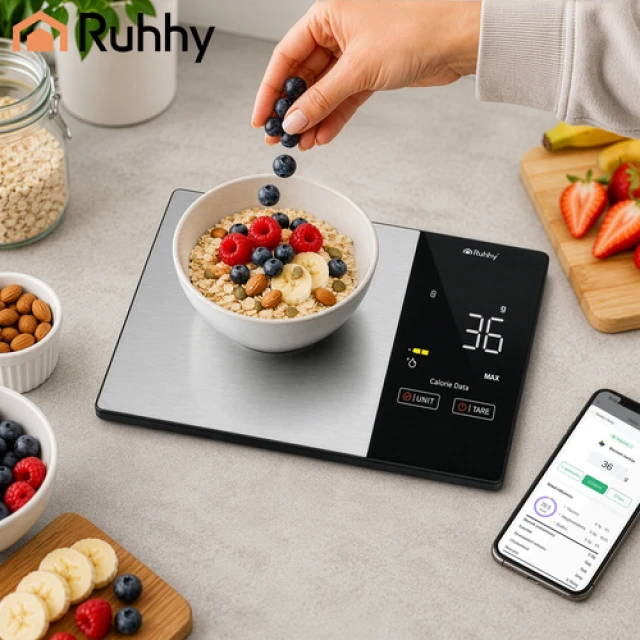 Весы кухонные Ruhhy с Bluetooth 5 кг точность 1 г (5900779961852)