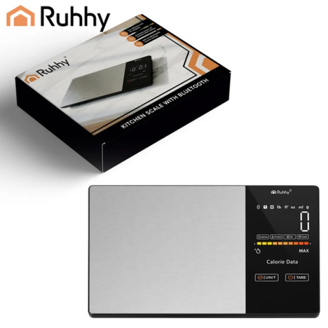 Весы кухонные Ruhhy с Bluetooth 5 кг точность 1 г (5900779961852)