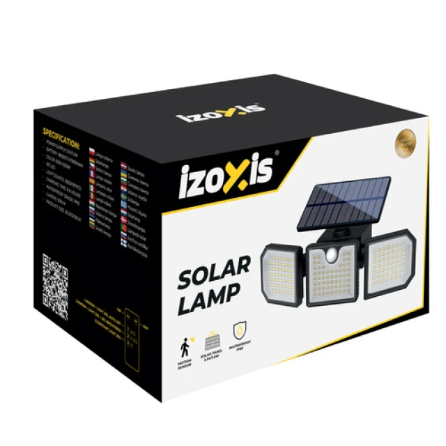 Світильник садовий сонячний Izoxis 167 LED 500 lm з пультом ДК і датчиком руху (5900779961869)