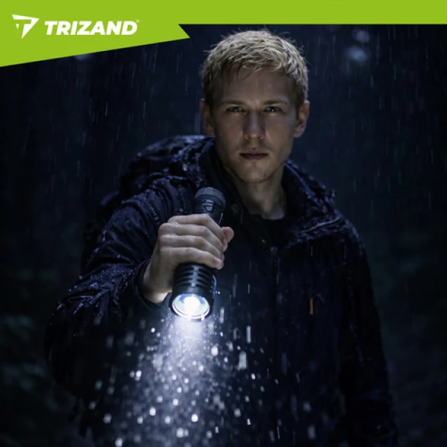 Ліхтарик тактичний Trizand 26949 1500 лм USB-C 5000 мАг Black (5900779961883)