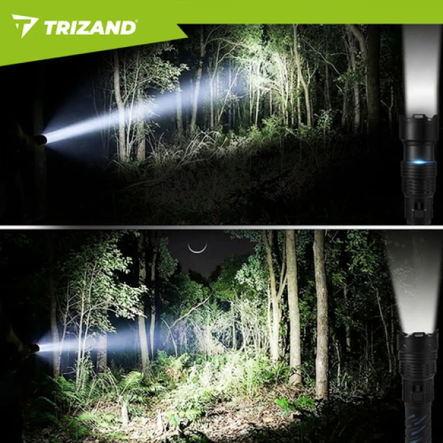 Ліхтарик тактичний Trizand 26949 1500 лм USB-C 5000 мАг Black (5900779961883)