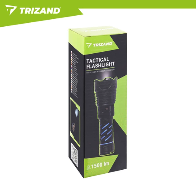 Ліхтарик тактичний Trizand 26949 1500 лм USB-C 5000 мАг Black (5900779961883)