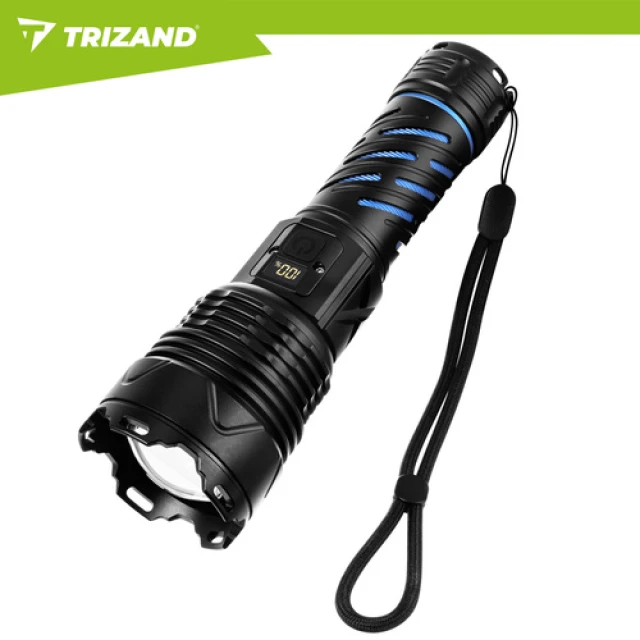 Ліхтарик тактичний Trizand 26949 1500 лм USB-C 5000 мАг Black (5900779961883)