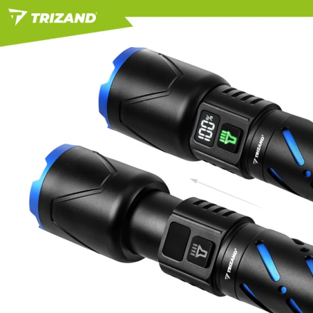 Ліхтарик тактичний Trizand 26950 800 лм USB-C 5000 мАг Black (5900779961890)