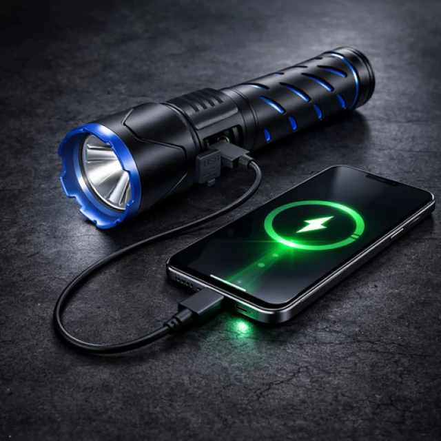 Ліхтарик тактичний Trizand 26950 800 лм USB-C 5000 мАг Black (5900779961890)
