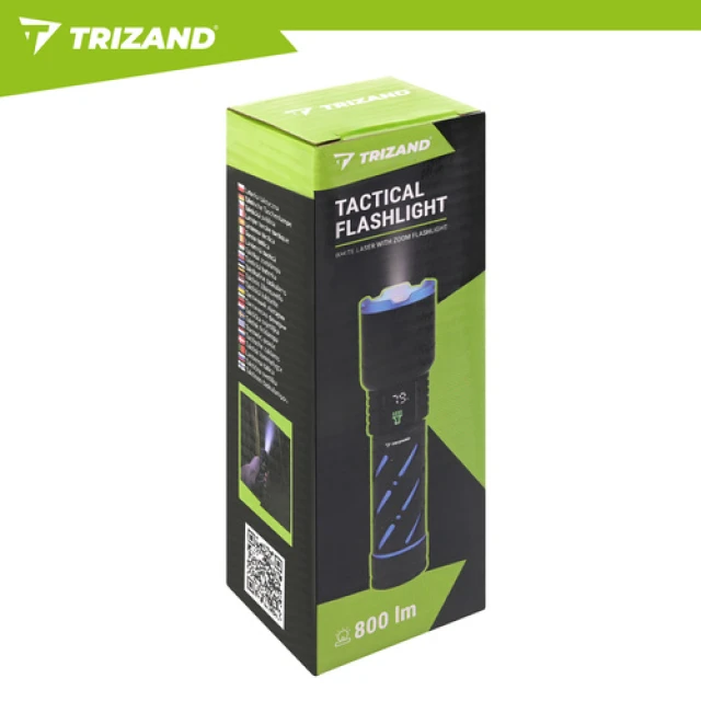 Ліхтарик тактичний Trizand 26950 800 лм USB-C 5000 мАг Black (5900779961890)