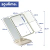 Дзеркало косметичне Soulima LED складне з підсвічуванням (5900779961906)