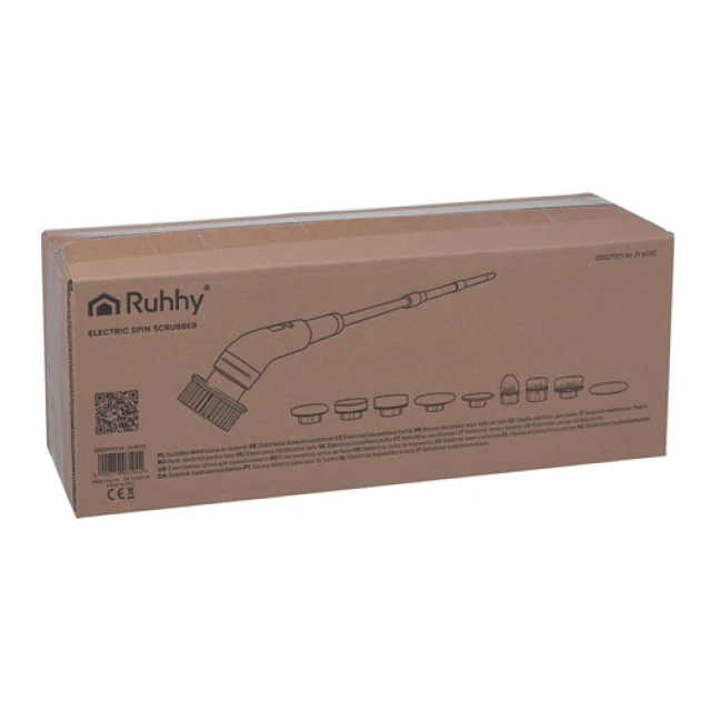 Електрична щітка для ванної Ruhhy 27015 USB 9 насадок (5900779961944)