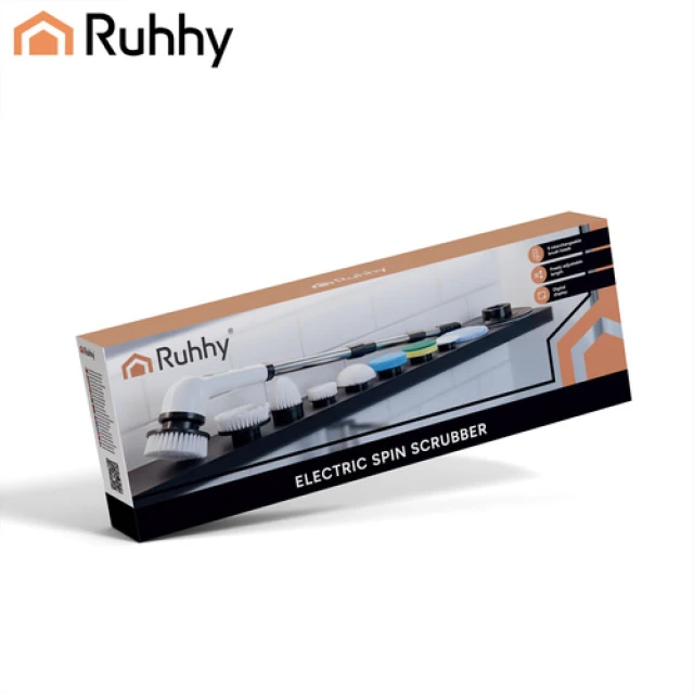 Електрична щітка для ванної Ruhhy 27015 USB 9 насадок (5900779961944)