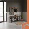 Стеллаж для обуви с вешалкой Ruhhy 73 см Brown (5900779962002)