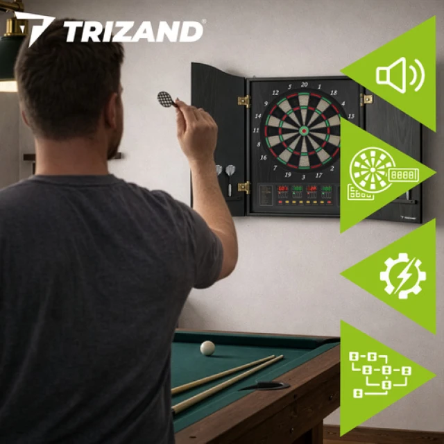 Електронна мішень для дартсу Trizand 27 ігор 243 варіанти (5900779962040)