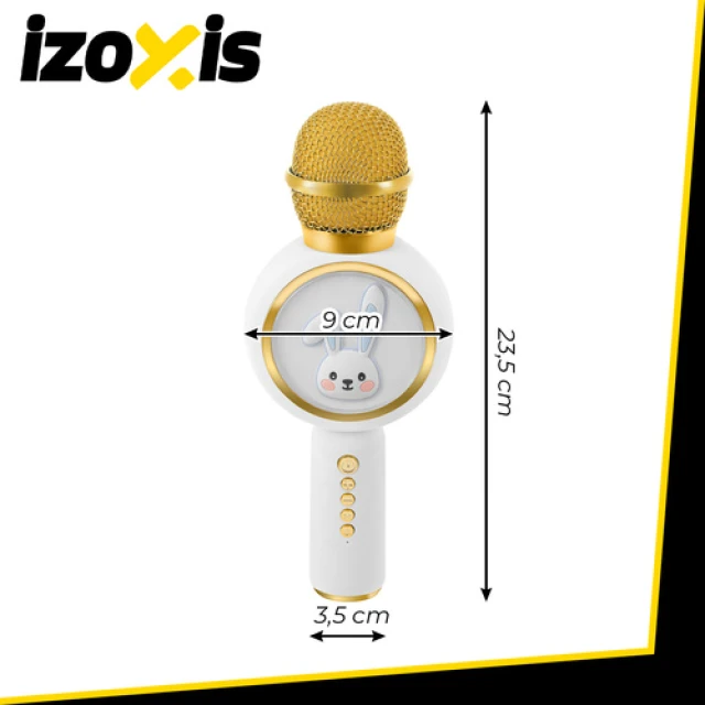 Микрофон караоке беспроводной Izoxis 27047 Bluetooth White (5900779962057)