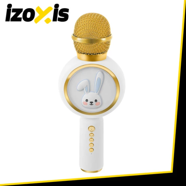 Микрофон караоке беспроводной Izoxis 27047 Bluetooth White (5900779962057)