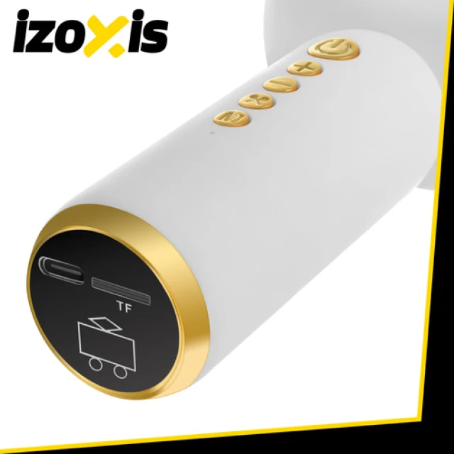 Микрофон караоке беспроводной Izoxis 27047 Bluetooth White (5900779962057)