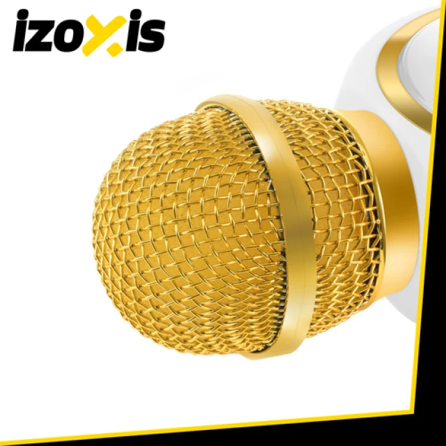Микрофон караоке беспроводной Izoxis 27047 Bluetooth White (5900779962057)
