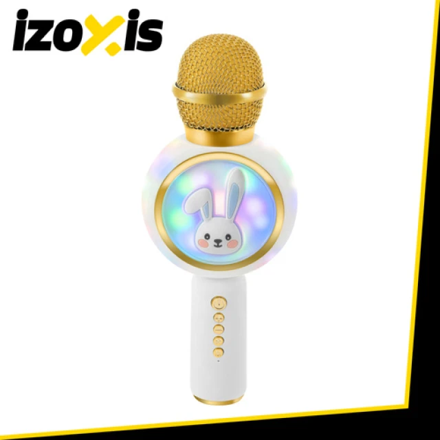 Микрофон караоке беспроводной Izoxis 27047 Bluetooth White (5900779962057)