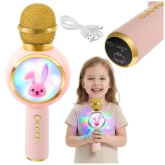 Мікрофон караоке бездротовий Izoxis 27048 Bluetooth Pink (5900779962064)