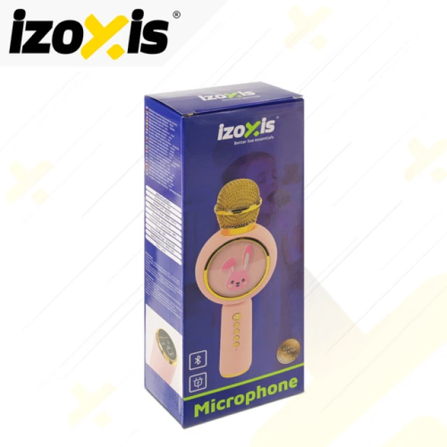 Мікрофон караоке бездротовий Izoxis 27048 Bluetooth Pink (5900779962064)