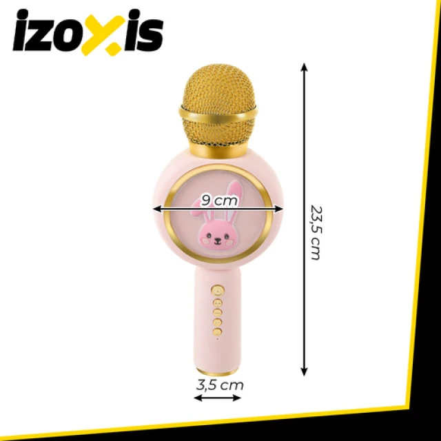 Мікрофон караоке бездротовий Izoxis 27048 Bluetooth Pink (5900779962064)