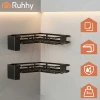 Кутова полиця для ванної кімнати Ruhhy 2 шт Black (5900779962156)