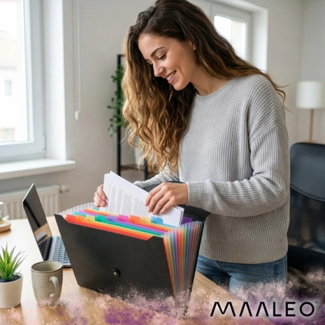 Папка-органайзер Maaleo A4 13 відділень з резинкою (5900779962323)