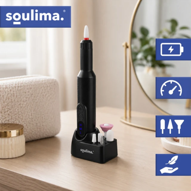 Фрезер для манікюру Soulima 18000 об/хв USB-C набір 6 насадок (5900779962330)