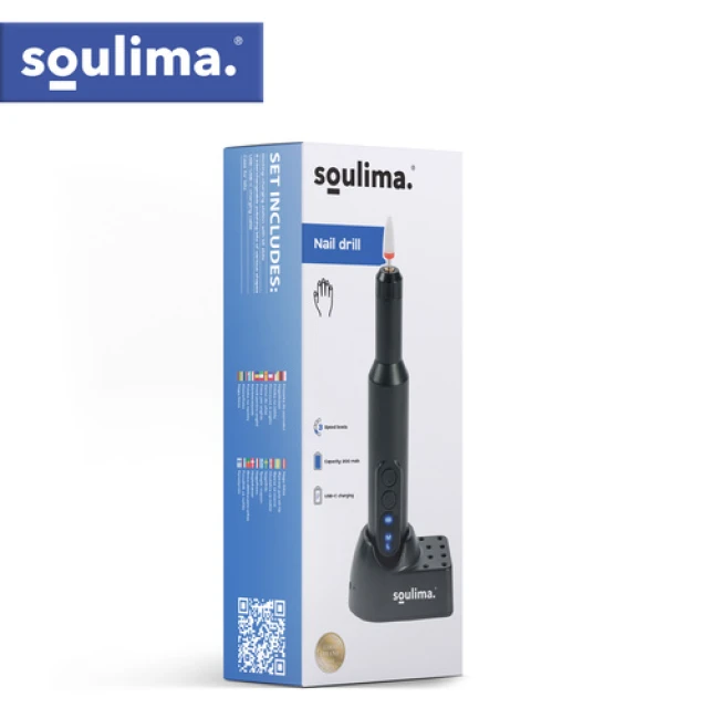 Фрезер для манікюру Soulima 18000 об/хв USB-C набір 6 насадок (5900779962330)