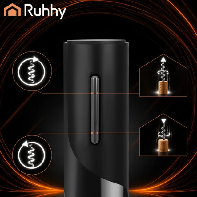 Електричний штопор Ruhhy 27312 з USB набір 4 предмети (5900779962484)